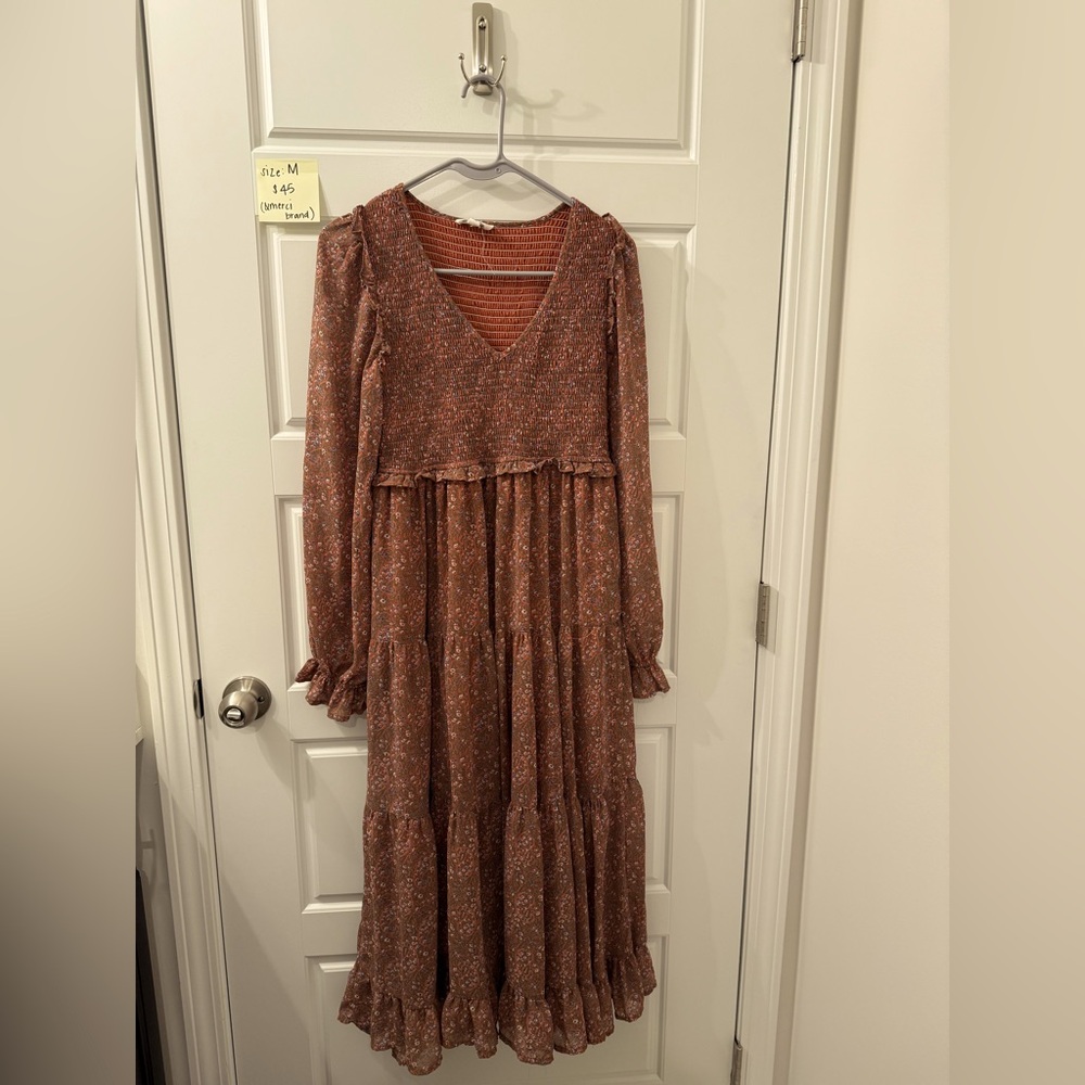 &Merci Floral Long Sleeve Maxi Dress